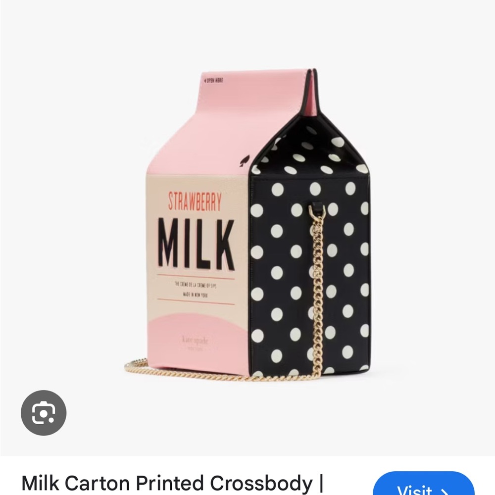 Kate Spade Pink and Black Milk Carton Crossbody